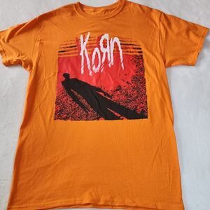 Korn Shadow Man Orange Tshirt With Graphics Size Medium New Without Tags
